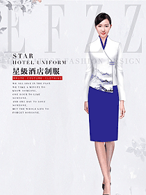 酒店大堂女服務(wù)員時(shí)尚制服設(shè)計(jì)圖1276