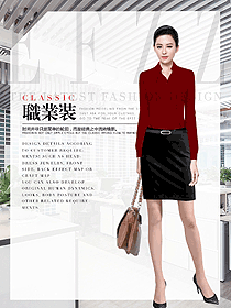 女職業裝長袖襯衫設計圖434