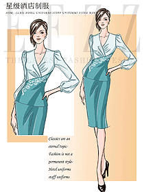 時(shí)尚酒店大堂制服設(shè)計(jì)圖1306