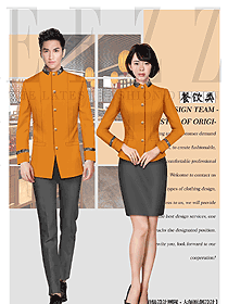 原創(chuàng)設(shè)計中餐服務(wù)員制服設(shè)計圖2243