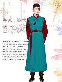 韓式汗蒸水療會所咨客制服設計圖555