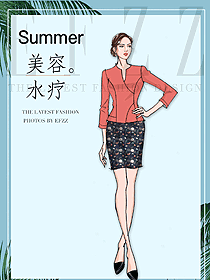 原創(chuàng)設(shè)計總臺收銀接待服裝款式圖506