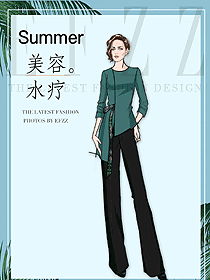 原創(chuàng)制服設(shè)計(jì)女款按摩技師服裝款式圖1502