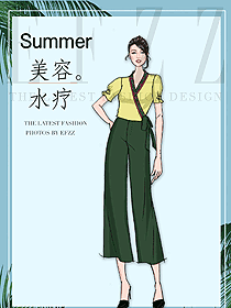 原創(chuàng)制服設(shè)計(jì)按摩技師服裝設(shè)計(jì)圖1509