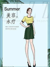 時尚養(yǎng)生會所服務生制服設計圖948