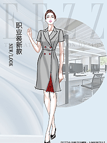 時尚女夏裝制服設計圖1215