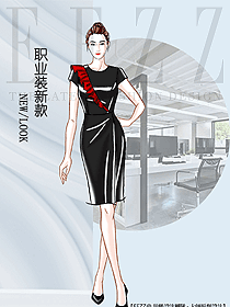 原創設計女夏裝制服設計圖1221