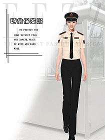 時尚短袖保安服設計圖417