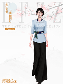 原創(chuàng)制服設(shè)計按摩技師服裝設(shè)計圖1590
