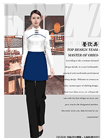 中式快餐服務員制服定制款原創圖522