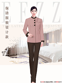 酒店餐飲女清潔員工服裝原創(chuàng)設(shè)計(jì)圖368