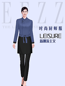 日式餐飲女廚師服務員制服定制設計圖617