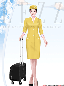 國外航空公司空姐服裝原創設計手稿