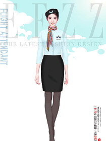 航空公司夏季服裝女裝空姐制服設(shè)計圖
