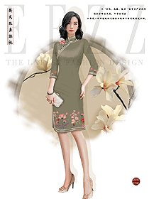 酒店制服夏季迎賓旗袍服裝設計欣賞