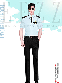 機(jī)場地勤夏季男裝工作制服，時尚制服原創(chuàng)設(shè)計(jì)作品