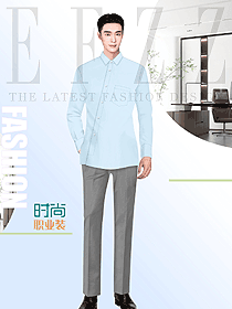 個性化男裝襯衫長袖款制服設計作品圖