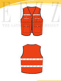 園林綠化工作服翻領(lǐng)馬甲印LOGO馬甲工裝設(shè)計圖
