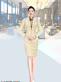 星級酒店行政經理職業裝辦公職員服裝設計圖