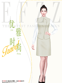 灰色白領商務馬夾背心正裝工作服設計