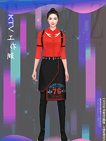 秋冬款酒吧工裝定制夜場ktv服務(wù)員制服設(shè)計圖
