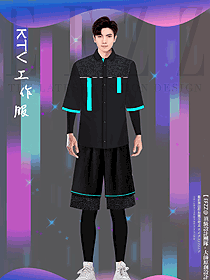 秋冬款夜場(chǎng)酒吧ktv工作服長(zhǎng)袖套裝工裝顏色定制設(shè)計(jì)