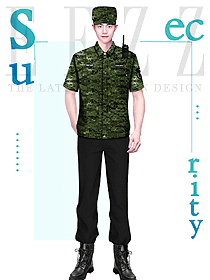 迷彩服保安員工工作服物業售樓部形象崗服裝設計