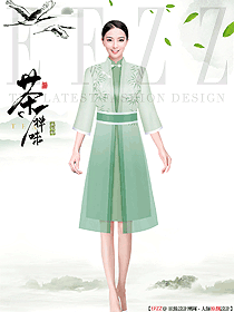 國潮古風漢服走秀服裝設計原創作品