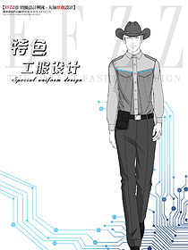 景區巡邏防控安保工作人員夏季長袖制服設計圖
