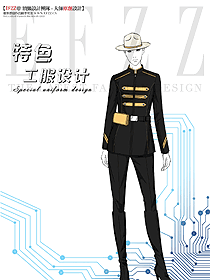 旅游景區(qū)運(yùn)營部導(dǎo)游工作人員服裝設(shè)計(jì)原創(chuàng)手繪圖