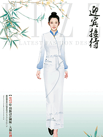 上海外灘五星級酒店制服中餐廳迎賓咨客服裝設計