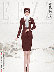中國空姐制服設計效果如圖