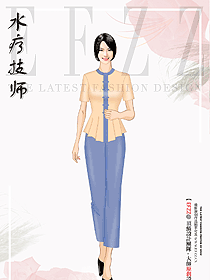 養(yǎng)生會(huì)所sap技師職業(yè)裝女套裝彈力制服設(shè)計(jì)