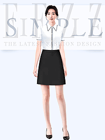 夏季款100%長絨棉商務工作服定制女襯衣服裝設計