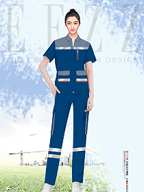 棉質(zhì)防燙工作服套裝女夏季款勞動(dòng)焊工服