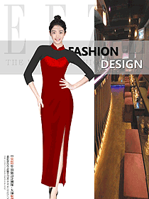 演出服性感晚禮服節日夜店舞臺服設計圖