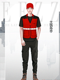 工作服訂制廣告義工紅馬夾男背心衣服設計