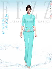 私定高端SPA沐足服務(wù)員按摩師服裝定制設(shè)計(jì)