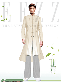 頂級水療會所員工漢服服務生制服定制設計