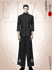 江南水鄉(xiāng)風(fēng)格中式餐飲服務(wù)員服裝設(shè)計(jì)圖
