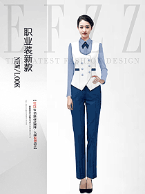 原創設計女職業裝馬夾定制設計圖