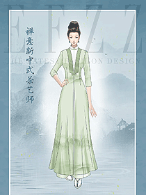 《綠羅裙·東風柳陌長》-華服原創定制設計圖