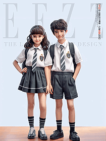 中小學(xué)生畢業(yè)禮服英倫幼兒寶寶園服定制手繪設(shè)計(jì)圖