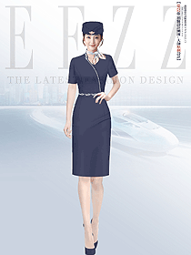 春夏空姐制服職業裝氣質短袖連衣裙正裝定制