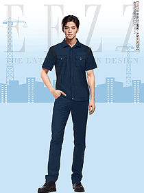 工作服套裝短袖定制LOGO夏季工裝定制設計方案
