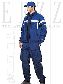 防靜電勞保服造船海員工作服定制款設計圖