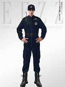 男長袖拉鏈秋冬保安服物業(yè)門衛(wèi)制服定制設(shè)計圖