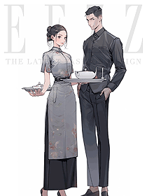 中西結(jié)合餐廳服務(wù)生華爾茲標(biāo)準(zhǔn)舞服標(biāo)準(zhǔn)制服圖片
