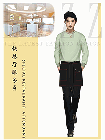 長袖體恤衫蛋糕奶茶店餐廳餐飲服裝設(shè)計圖