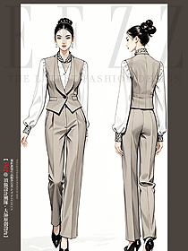西裝馬甲套裝公務(wù)員面試職業(yè)通勤女裝